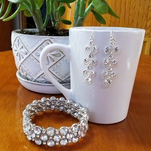 Fashion Jewelry Drop earrings & Bracelet.